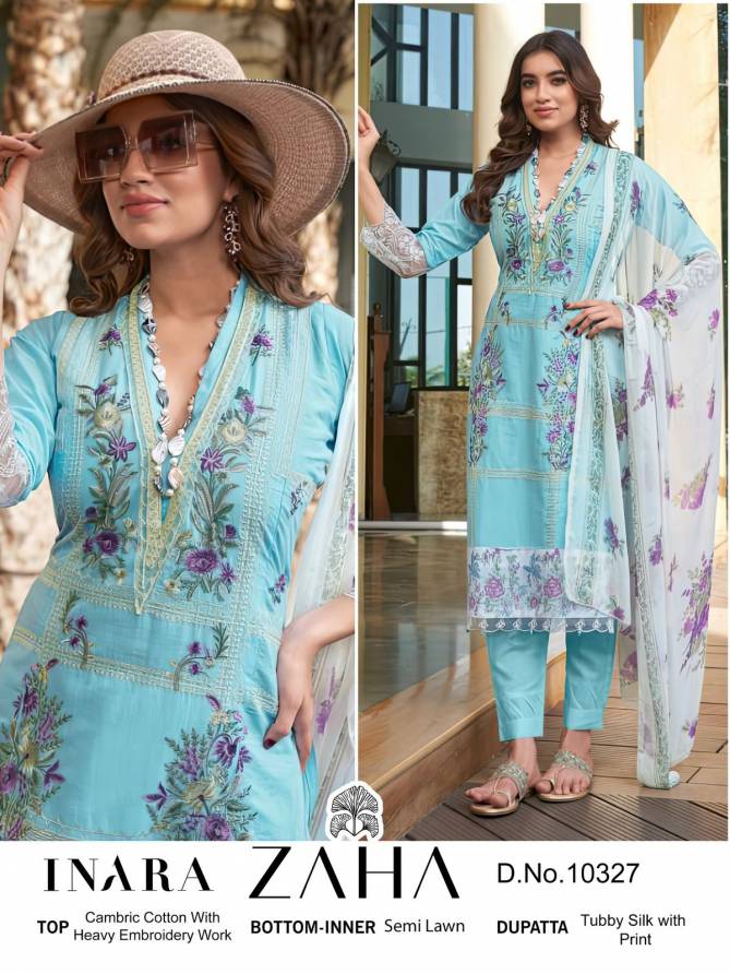 Inara Vol 1 By Zaha Embroidery Cambric Cotton Pakistani Suits Wholesale Price In Surat